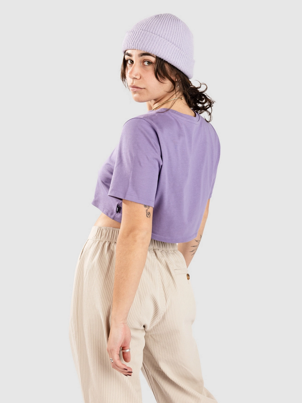 Vans Style 76 II Crew Crop T-Shirt purple haze