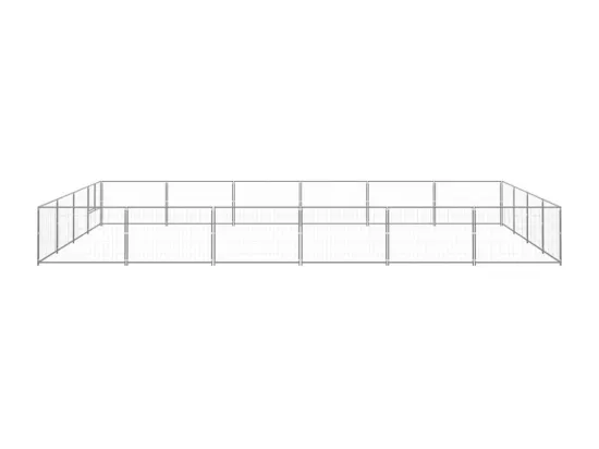 Chenil extérieur cage enclos argenté 600 x 400 x 70 cm 02_0000257
