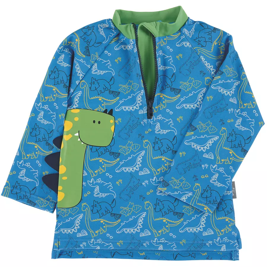 Sterntaler Langarm-Schwimmshirt Dino blau