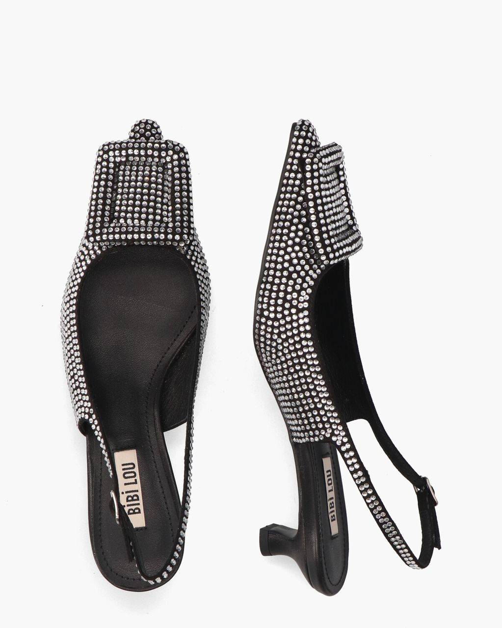 Bibi Lou Poznan Zwart/Zilver Dames Slingbackpumps