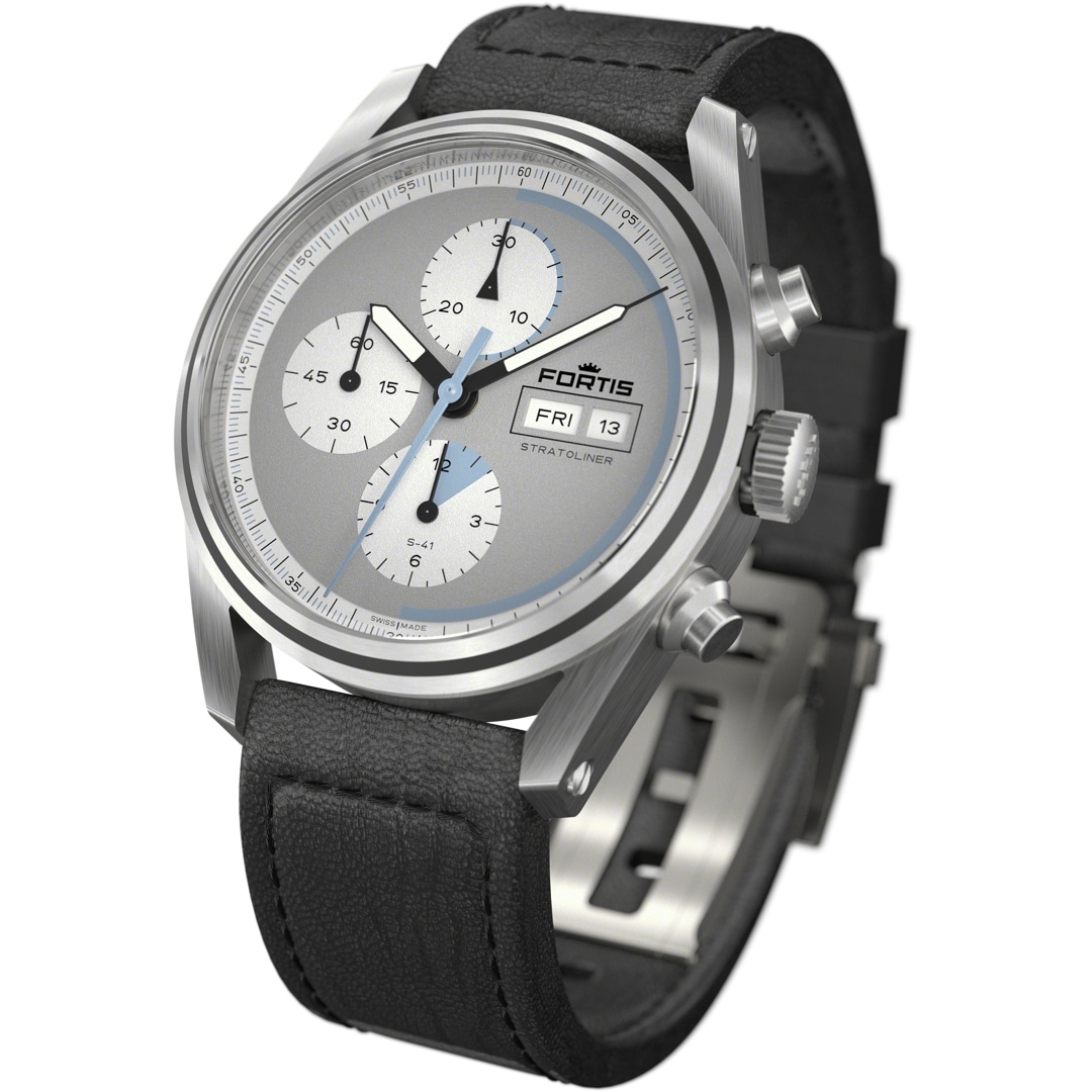 Fortis Stratoliner S-41 Cool Gray Aviator Strap