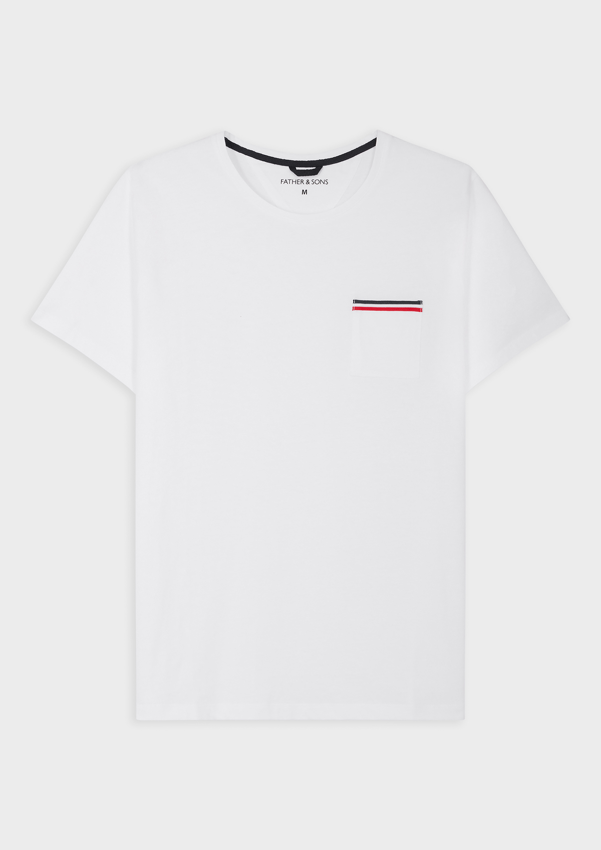Tee-shirt manches courtes en coton col rond uni blanc