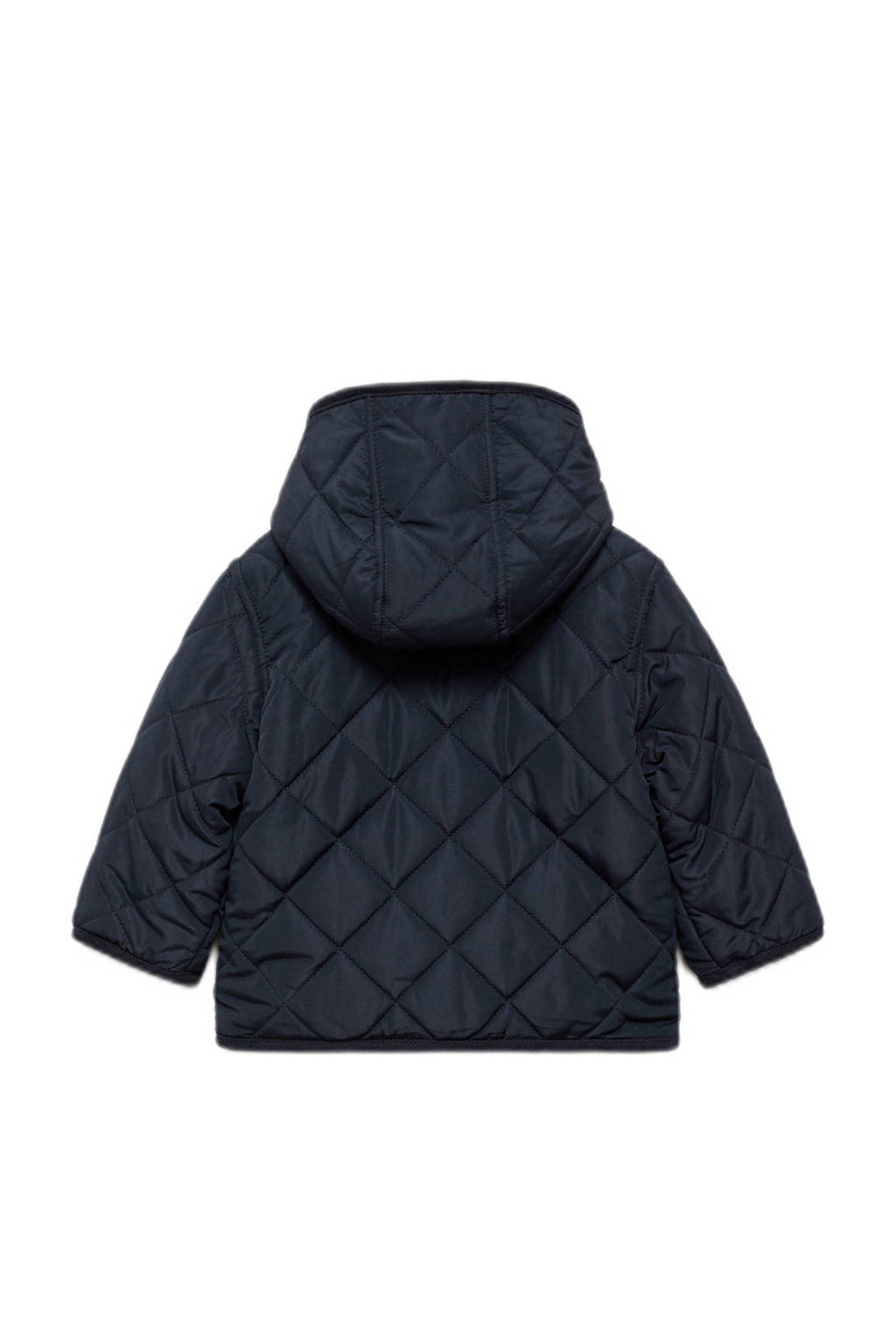 Mango Kids gewatteerde winterjas donkerblauw