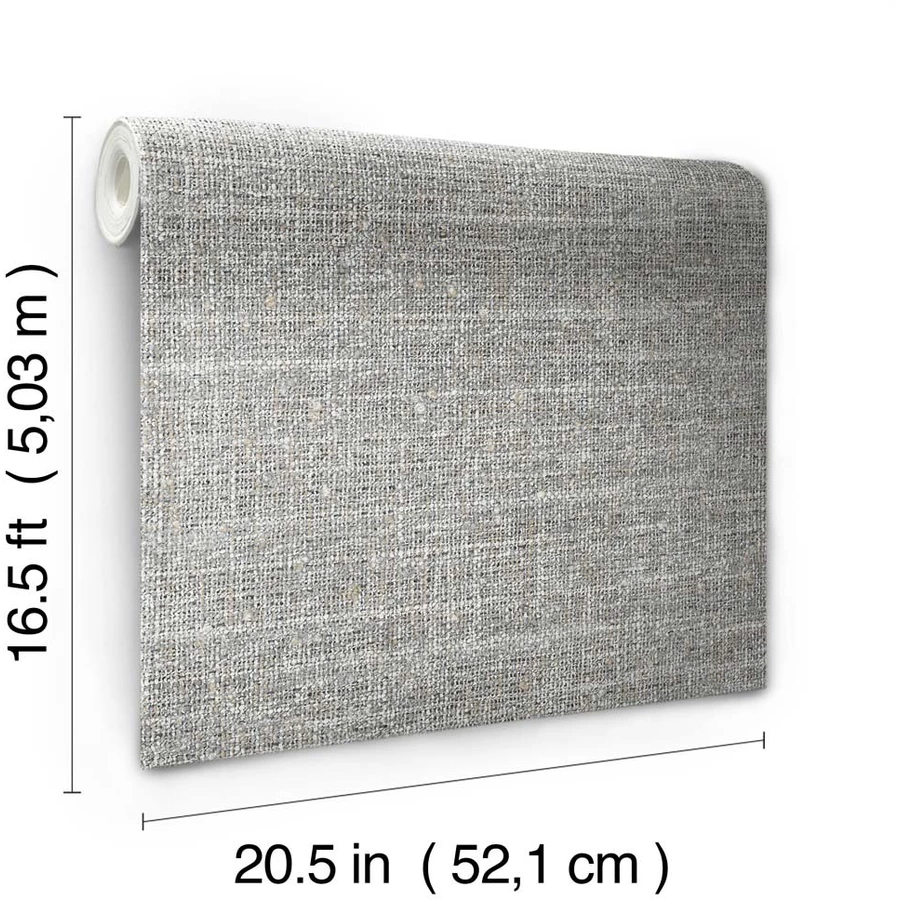 Room Mates PEEL & STICK Wallpaper - Tweed Grau Mehrfarbig