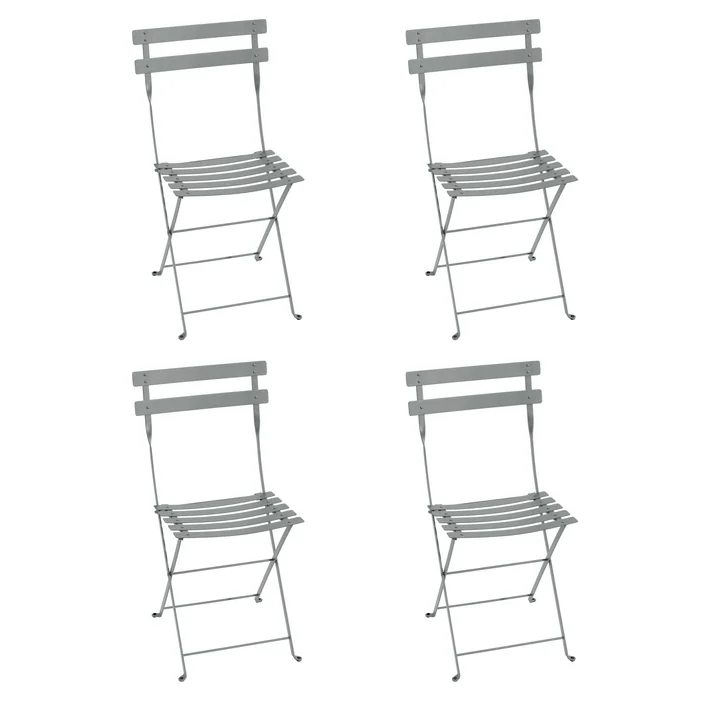 Fermob - Bistro Klappstuhl Metall, lapilligrau (4er-Set)