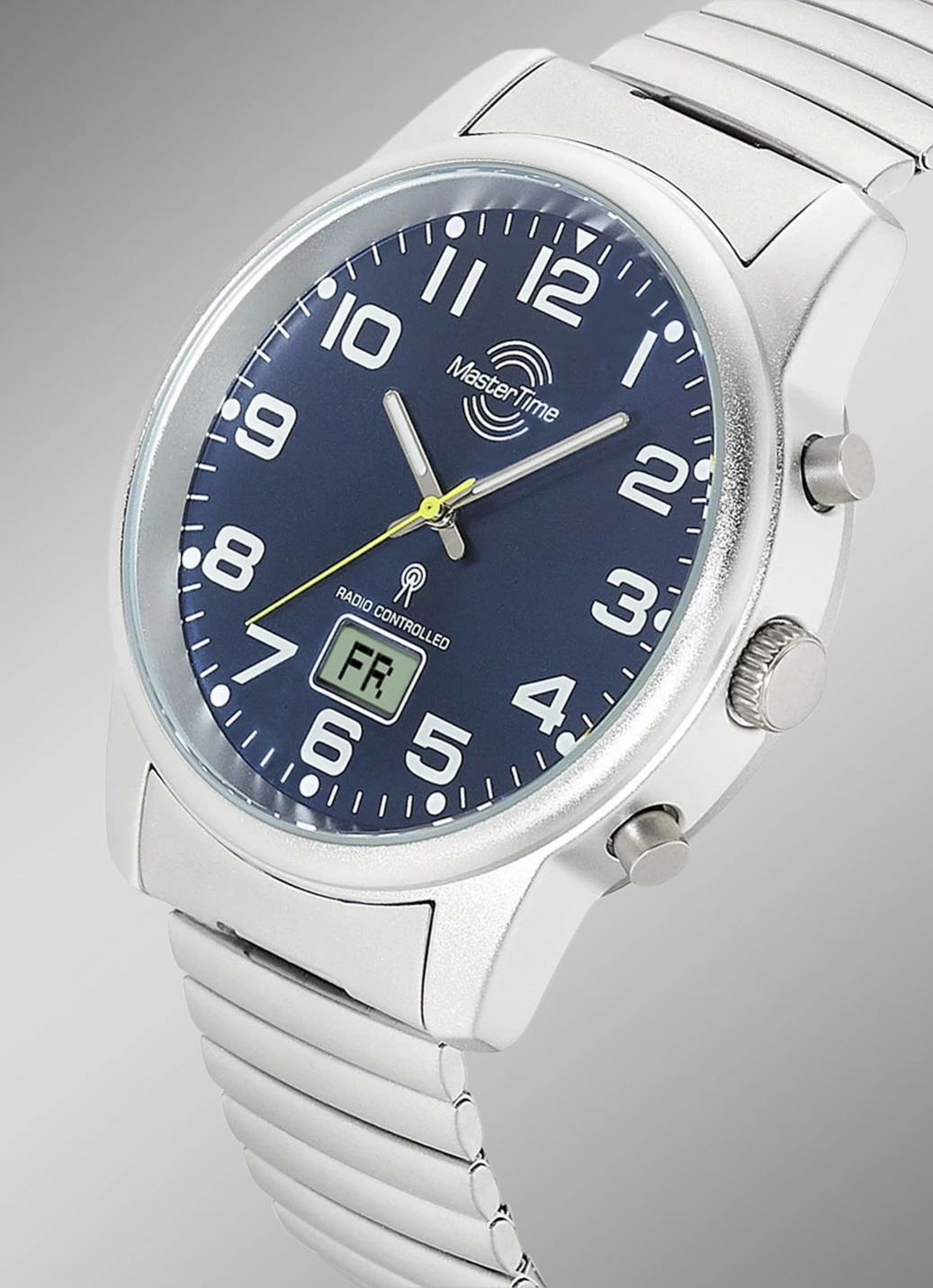 Master Time Funk-Herrenuhr mit Edelstahlzugband