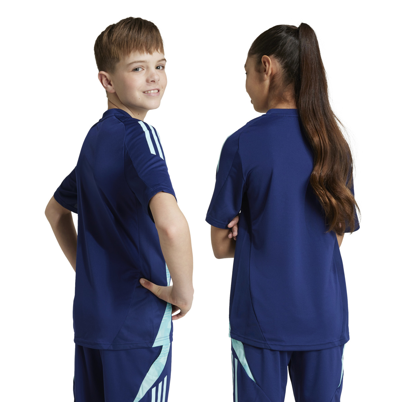 Adidas Arsenal Trainingsshirt 2024-2025 Kids Donkerblauw Lichtblauw