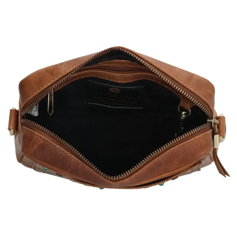 Micmac Bags Masterpiece Schoudertas Rits Cognac