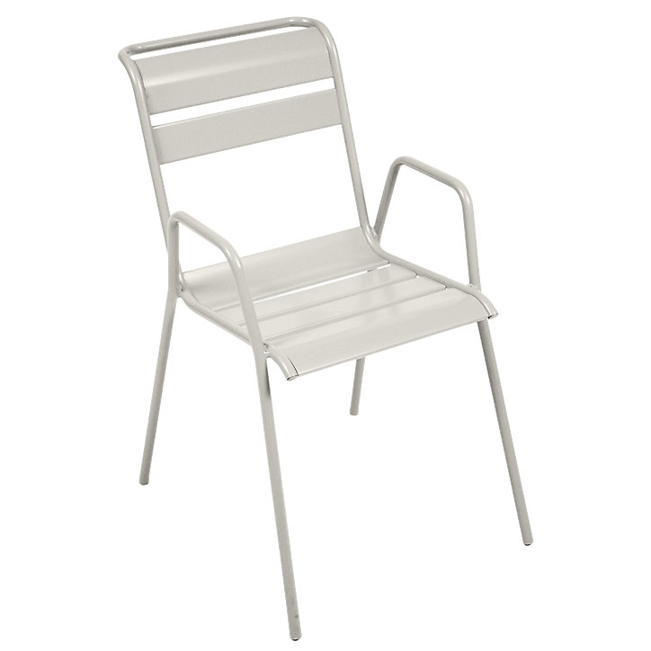 Fauteuil de jardin Fermob Monceau en acier - Coloris gris argile - Hauteur 86 cm
