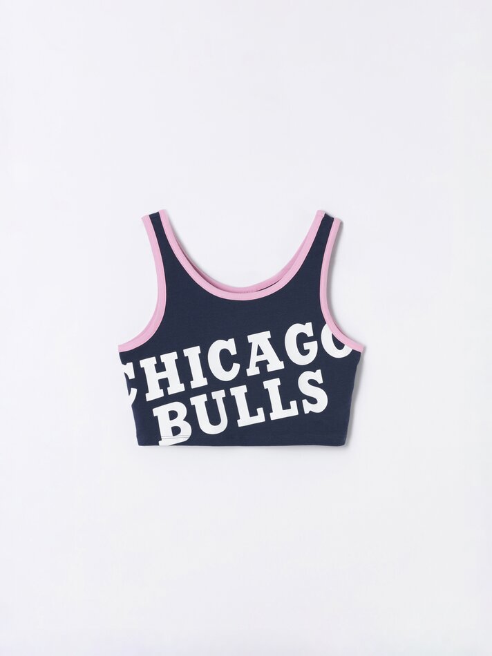 Top cropped Chicago Bulls NBA - Azul escuro