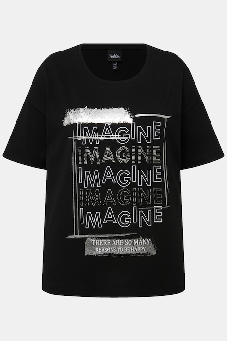 T-Shirt, Imagine, Ziersteine, Rundhals, Halbarm