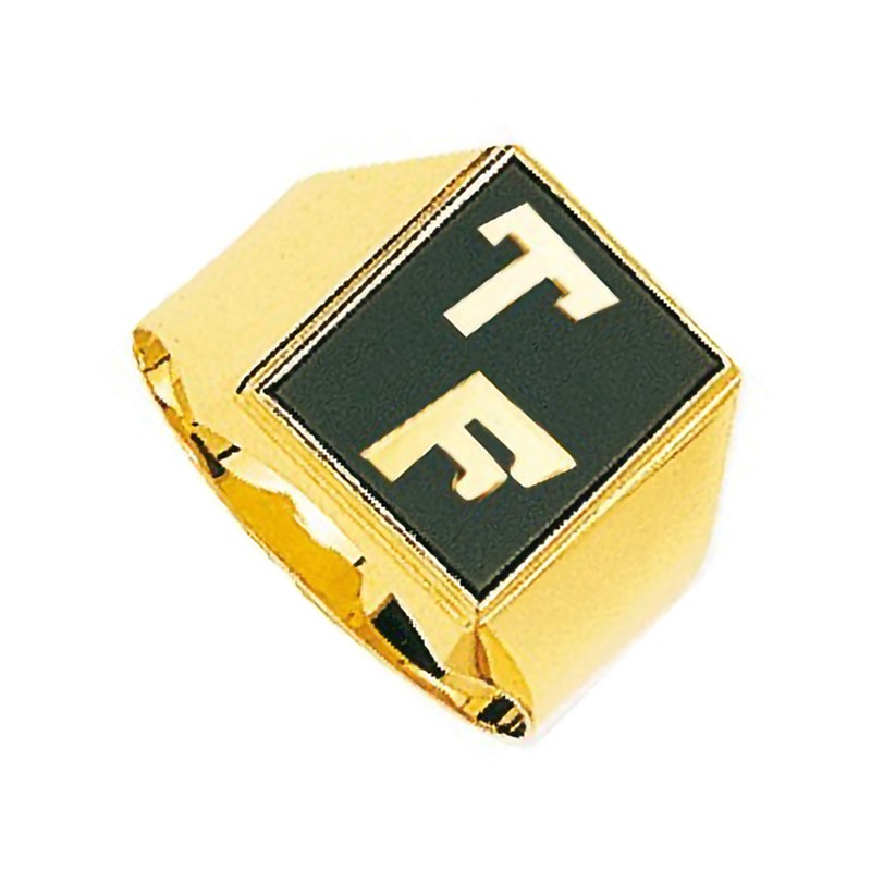 Chevalière homme - onyx - Or 18 Carats