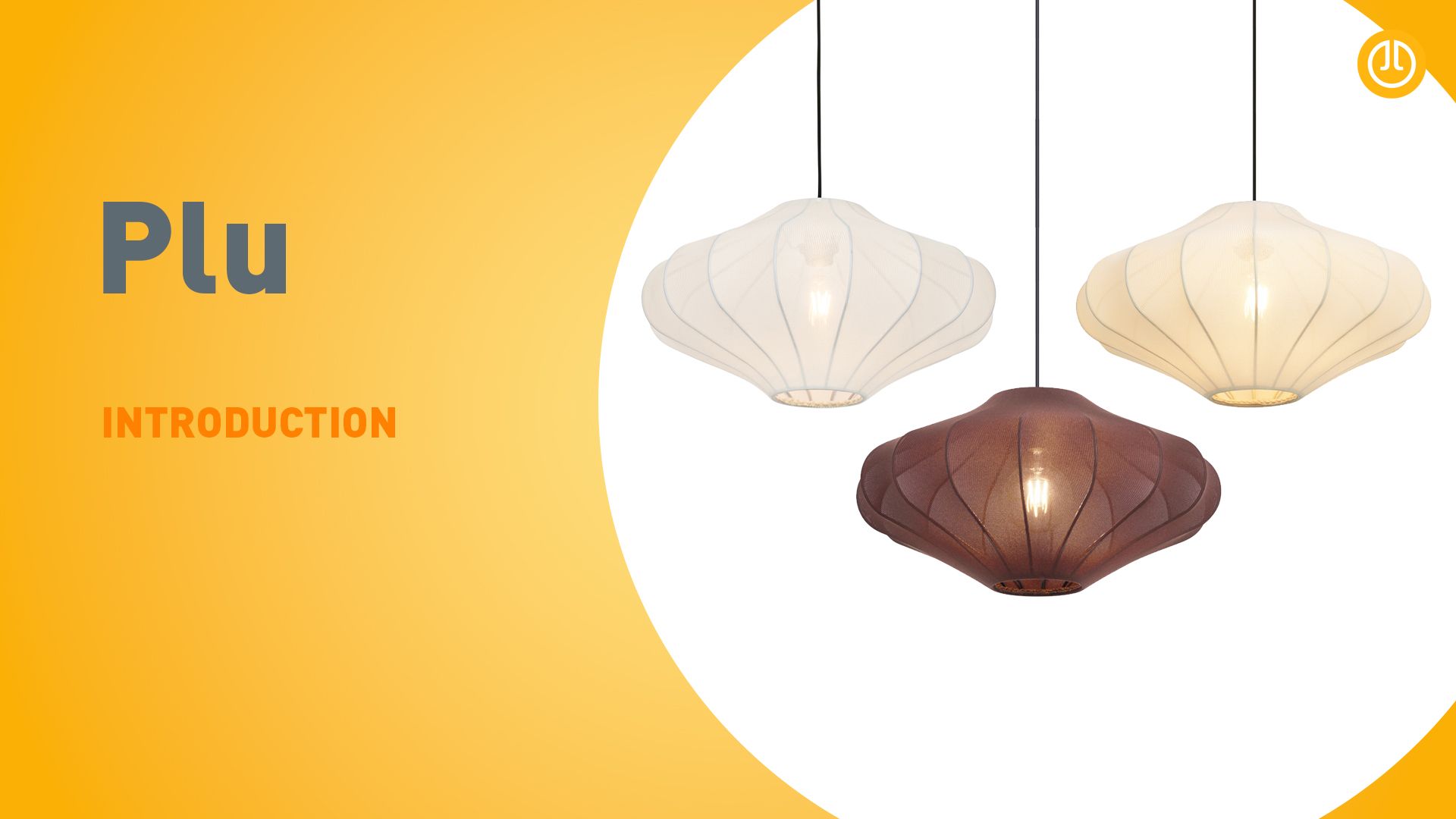 Japandi hanglamp bruin met stoffen kap 50cm  - Plu