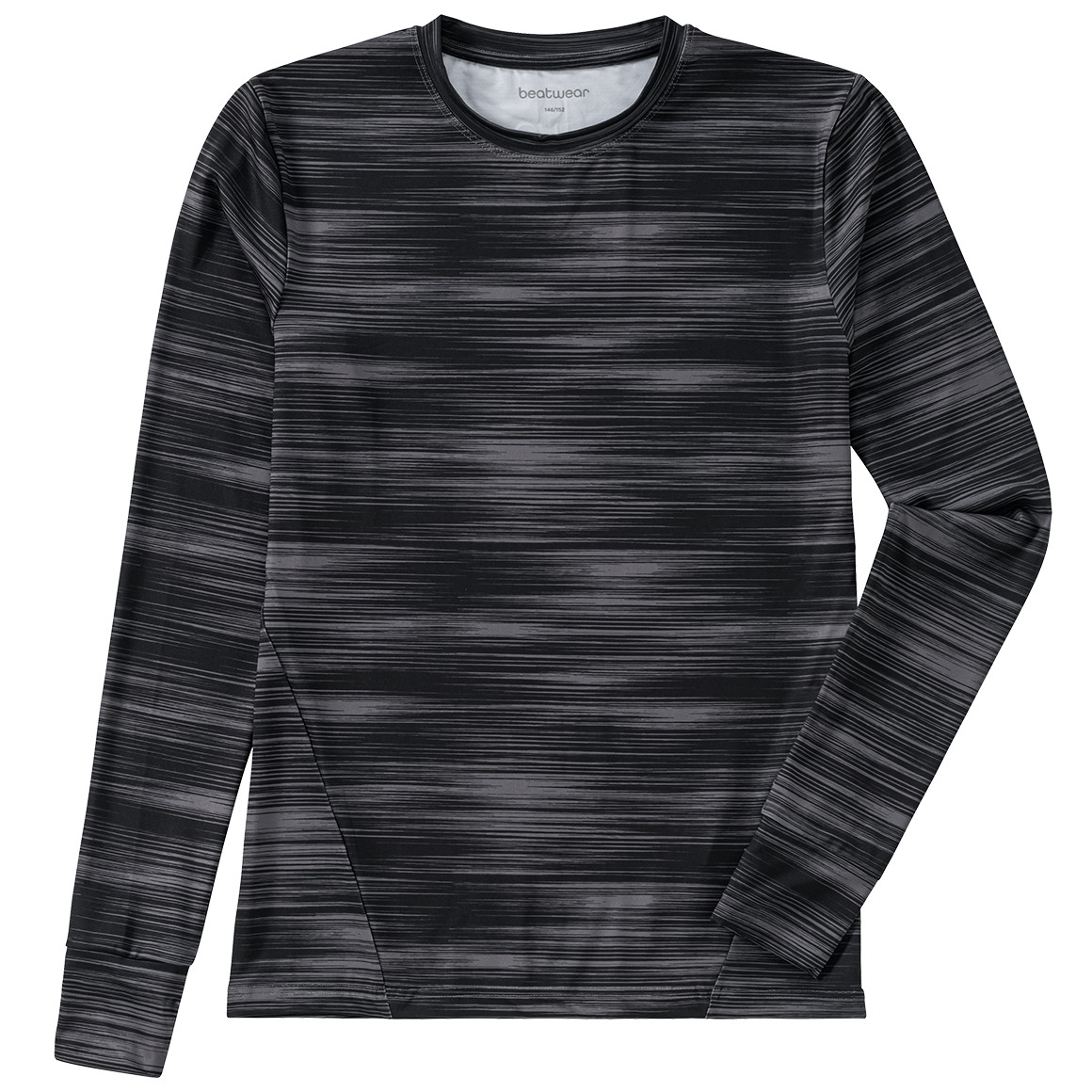 Beatwear Jungen Sport-Langarmshirt mit Allover-Muster grau / schwarz