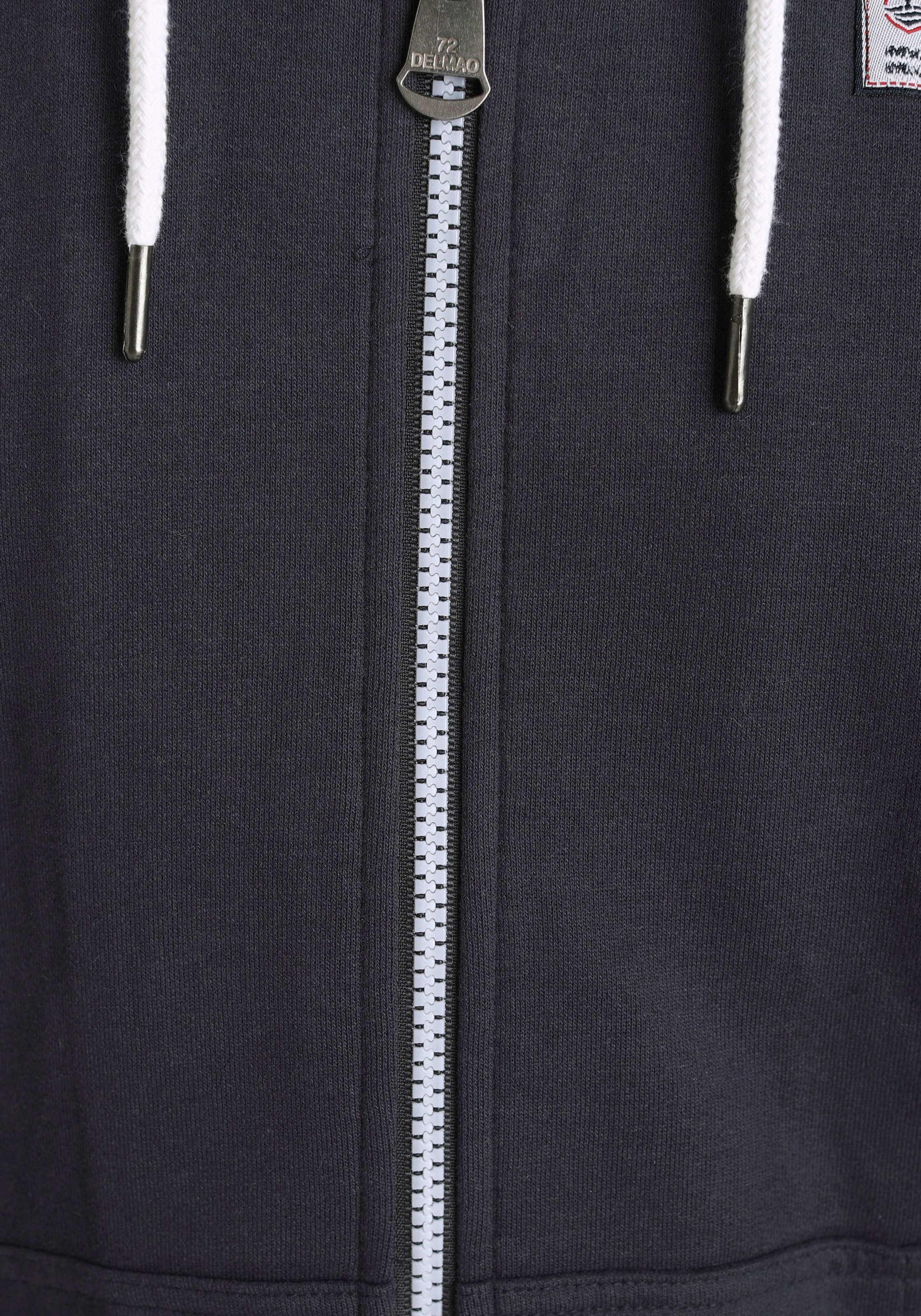DELMAO Kapuzensweatjacke , mit kontrastfarbenen Reissverschlüssen