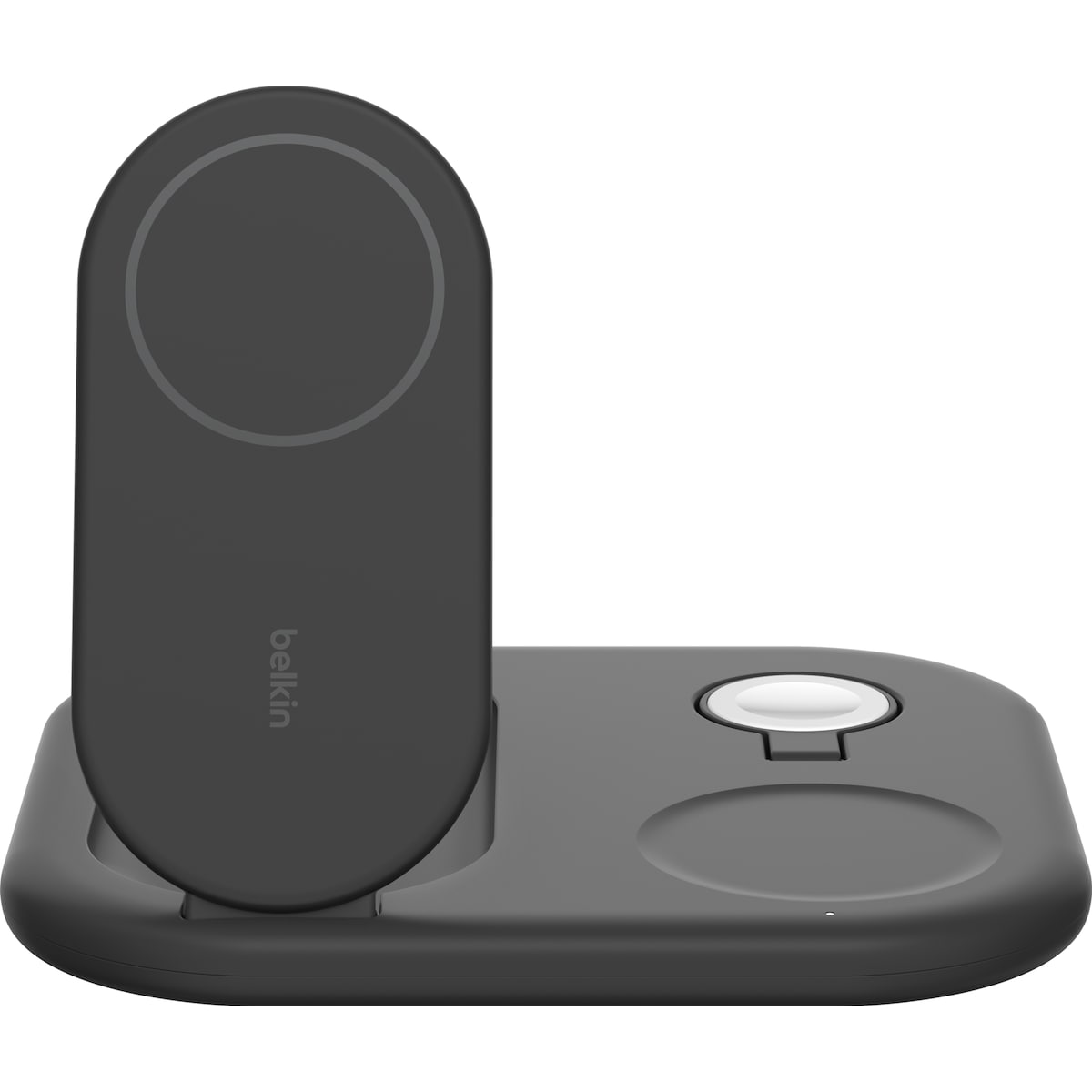 Belkin 3-in-1 Qi2 sammenleggbar lader med MagSafe (sort)