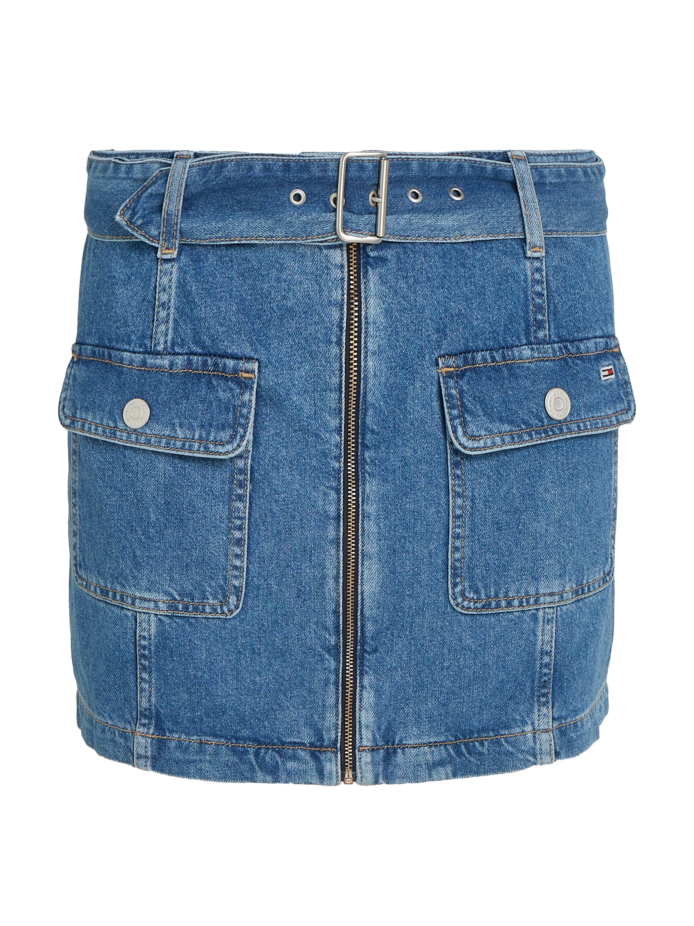 Tommy Jeans Jeansrock »BELTED ZIPPER SKIRT BH7036« Webrock mit Gürtel aus Denim