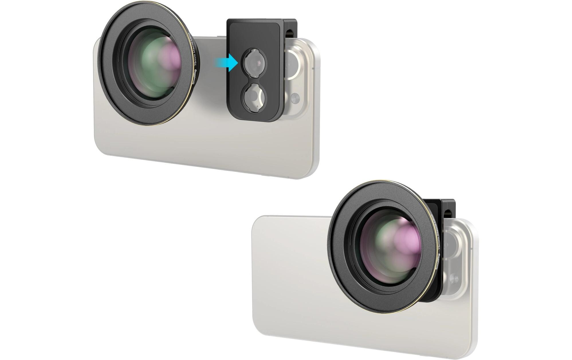 75mm Makro-Objektiv für Mobiltelefon (T-Mount)Für detaillierte Nahaufnahmen mit verbesserter Farbe und Klarheit