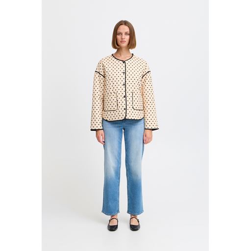 Ichi Malini Jakke, Creme w. Black Dot, 38