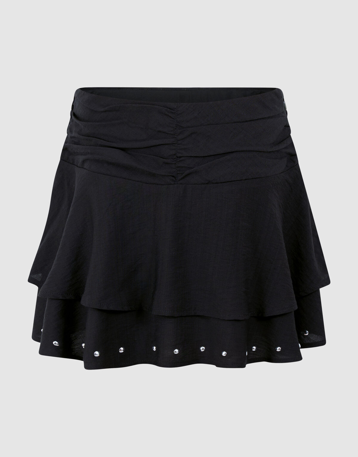 Ruffle Stud Rok Zwart