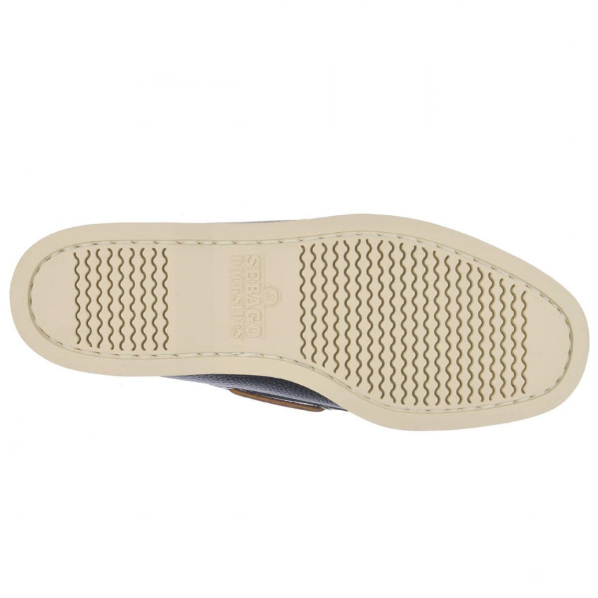 DOCKSIDES PORTLAND MARTELLATO Blue Navy-Chaussures bateau pour homme en cuir Portland