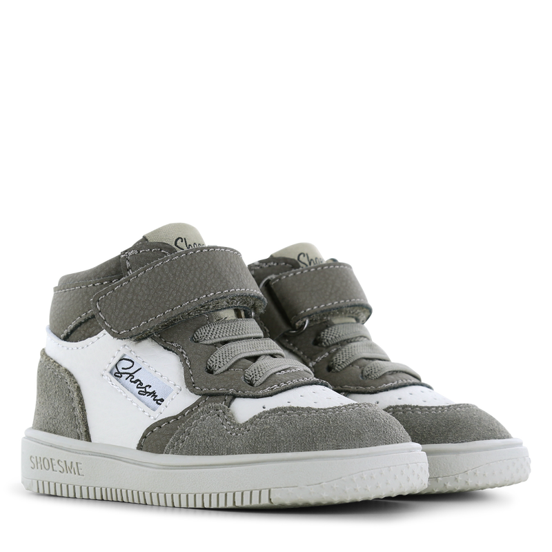 Shoesme wit-grijs sneakertje Microfiber leer, Suède | Sale