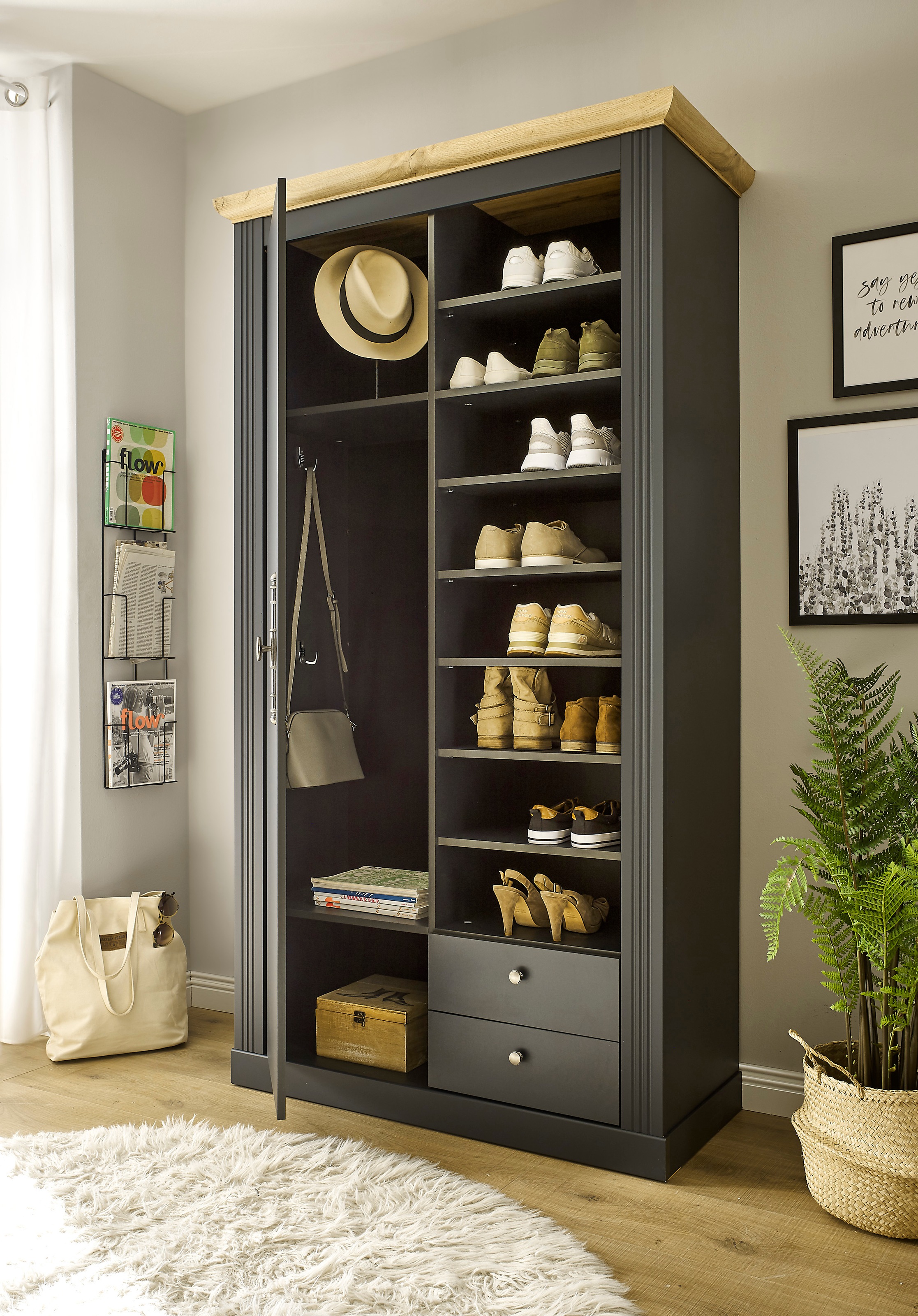 Home affaire Garderobenschrank »WESTMINSTER TOPSELLER!« Breite ca. 108 cm,  im romantischen Landhausstil