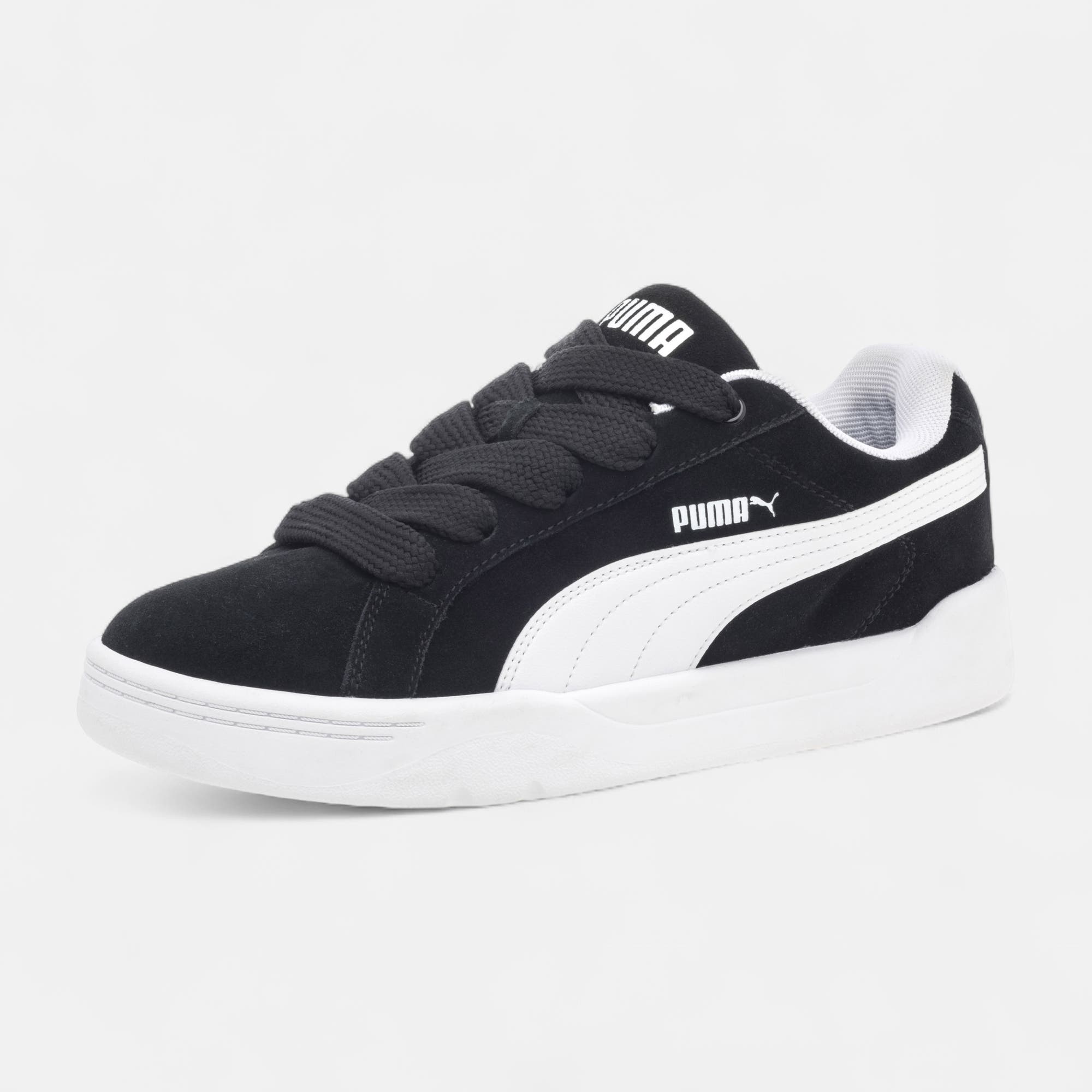 Sneakers Garçon en cuir noir