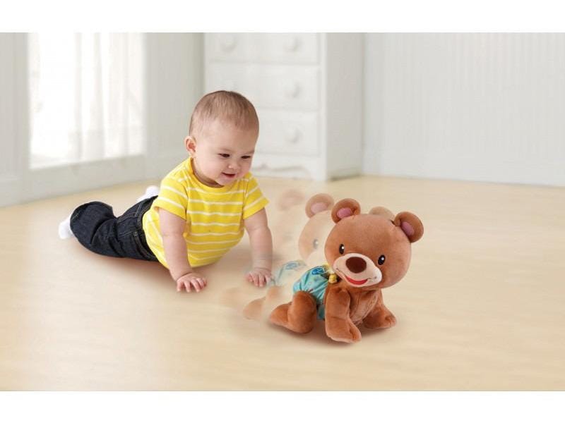 Vtech Plüsch Krabbel mit mir Bär Krabbel-Plüschtier, Bär, mit Musik, mehrfarbig, ab 9 Monate, 1 Stück