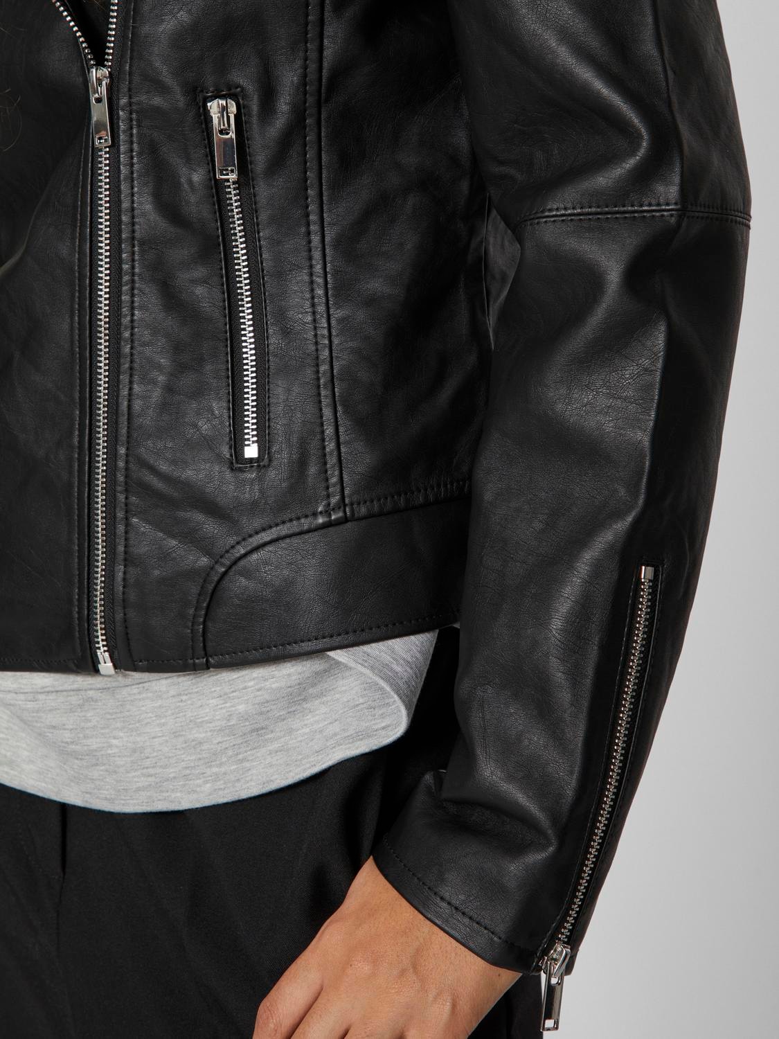 Vila Lederimitatjacke »VICARA COATED JACKET - NOOS« mit Biker Details