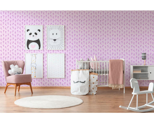 Vliesbehang 35863-3 Little Stars voetjes roze