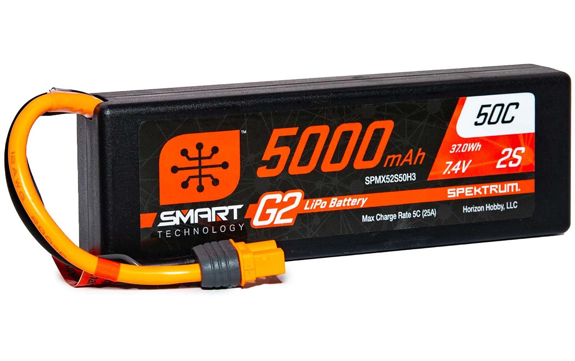 RC-Akku 5000 mAh 2S 7.4 V 50C G2 Hardcase IC3Smart LiPo G2 Akku