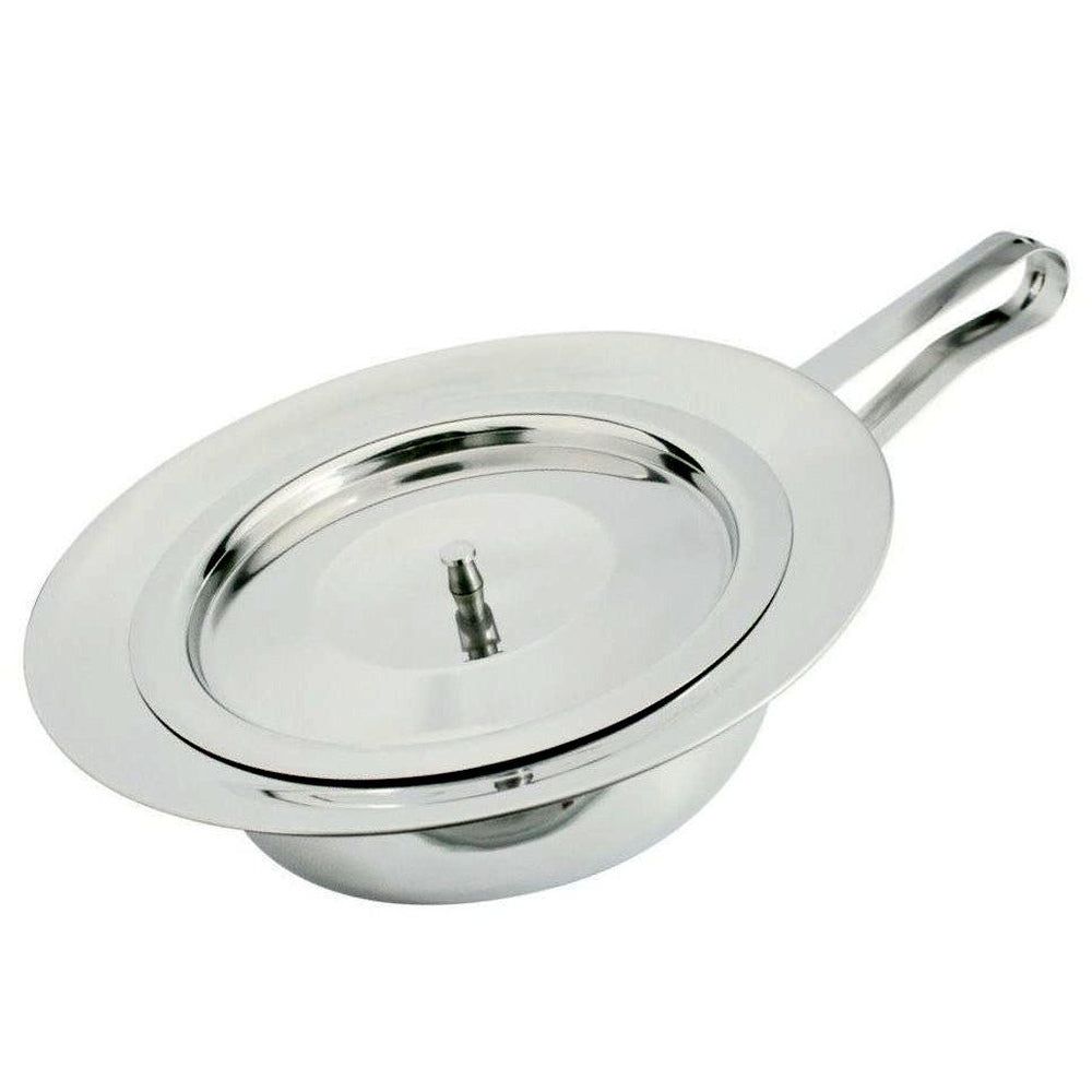 Medi-Inn Bettpfanne mit Deckel aus rostfreiem Edelstahl