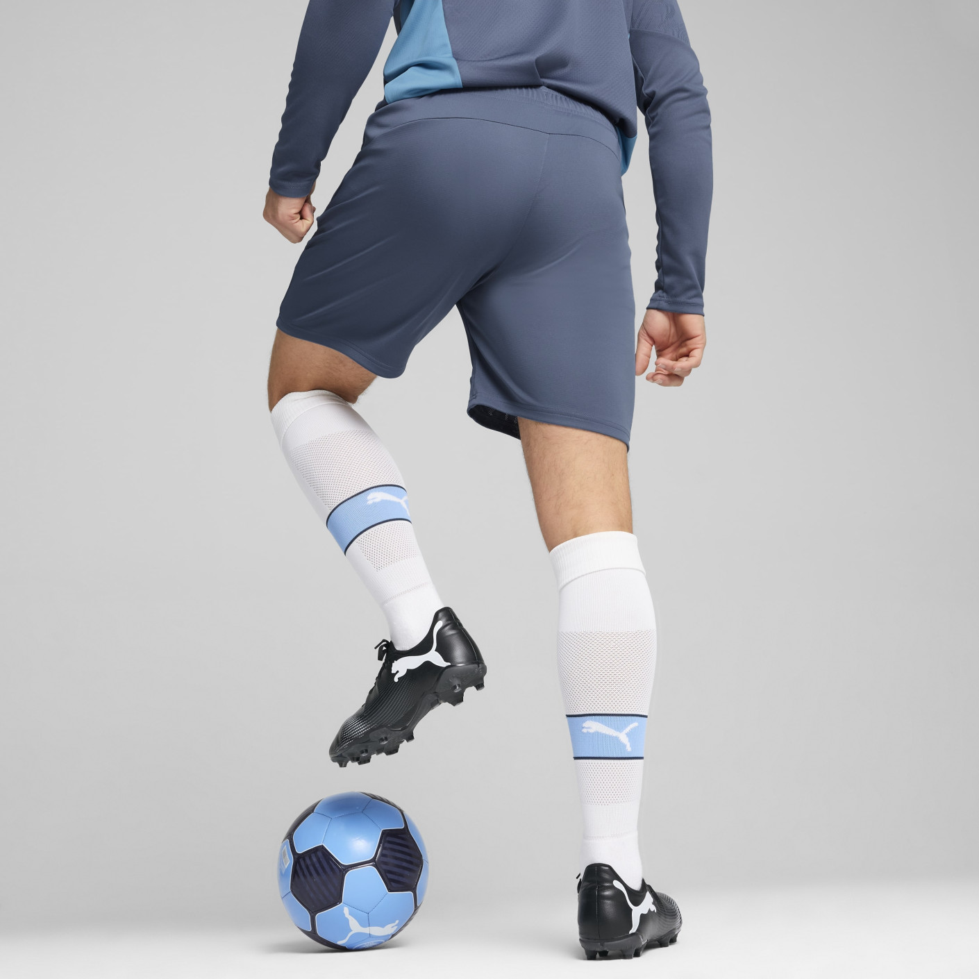 PUMA Manchester City Trainingsbroekje 2024-2025 Donkerblauw Lichtblauw