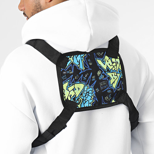 Sac Poitrine Noir Bleu Jaune