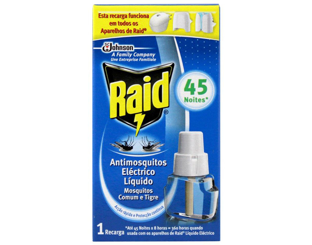 INSECTICIDA RAID ELÉCTRICO LÍQUIDO RECARGA 45 NOITES 27ML