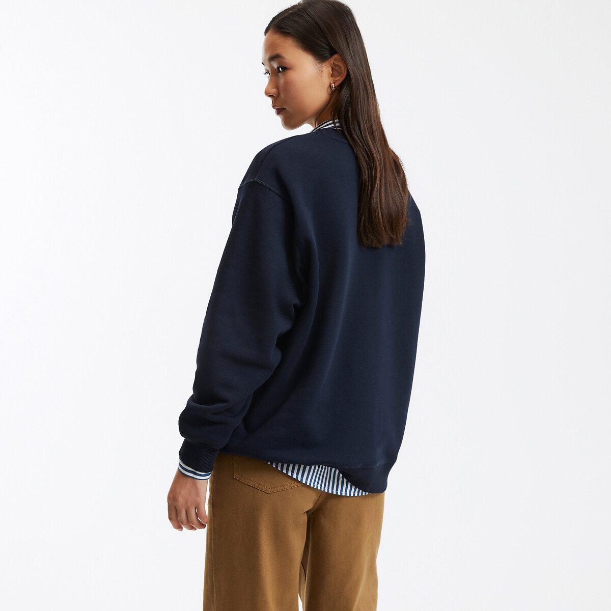 COLEÇÕES LA REDOUTE<br>Suéter com gola redonda e modelagem ampla