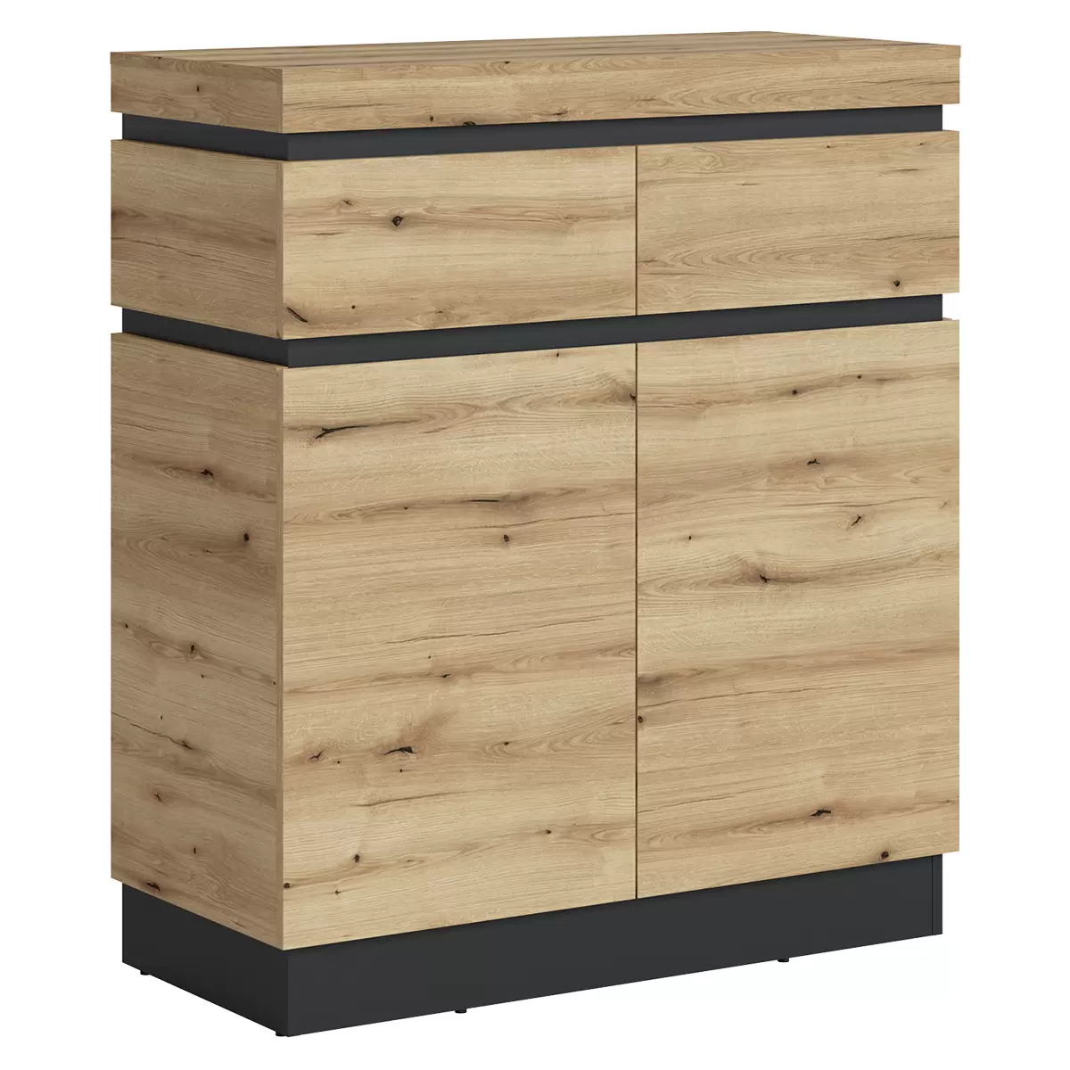 Sideboard 2T&2S Corte Eiche,grau