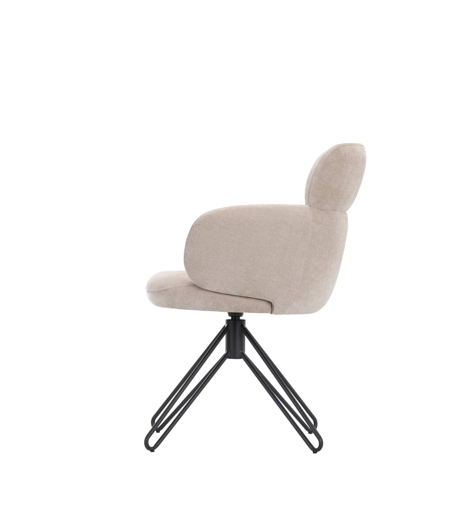Caroline draaistoel stof beige