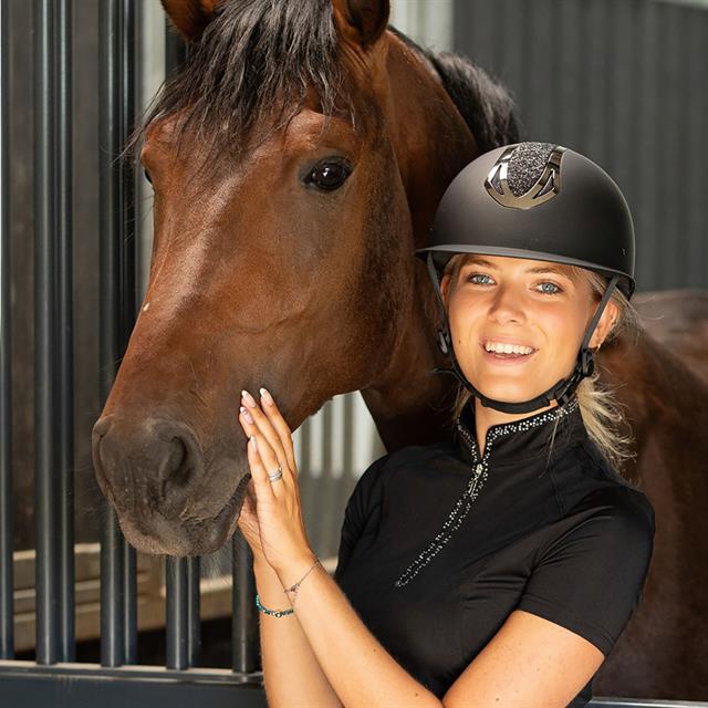 Veiligheidshelm Harry's Horse Pro F1 Mat Sprakle Zwart-zwart