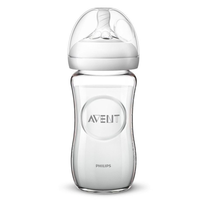 BIBERON MOYEN VERRE 240ML - Ecru