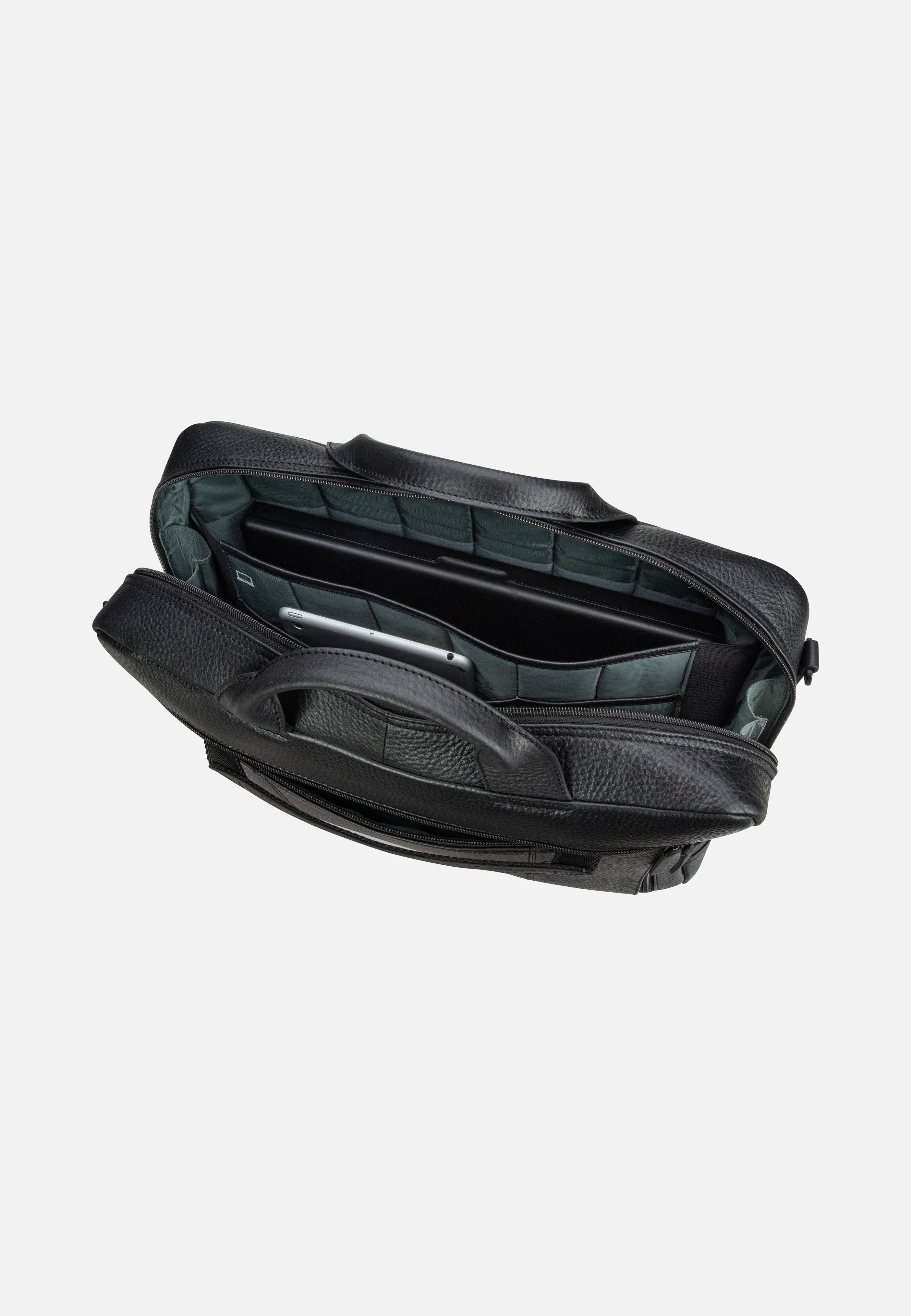 Stockholm Business Bag M 1 Comp Black - Aktentasche