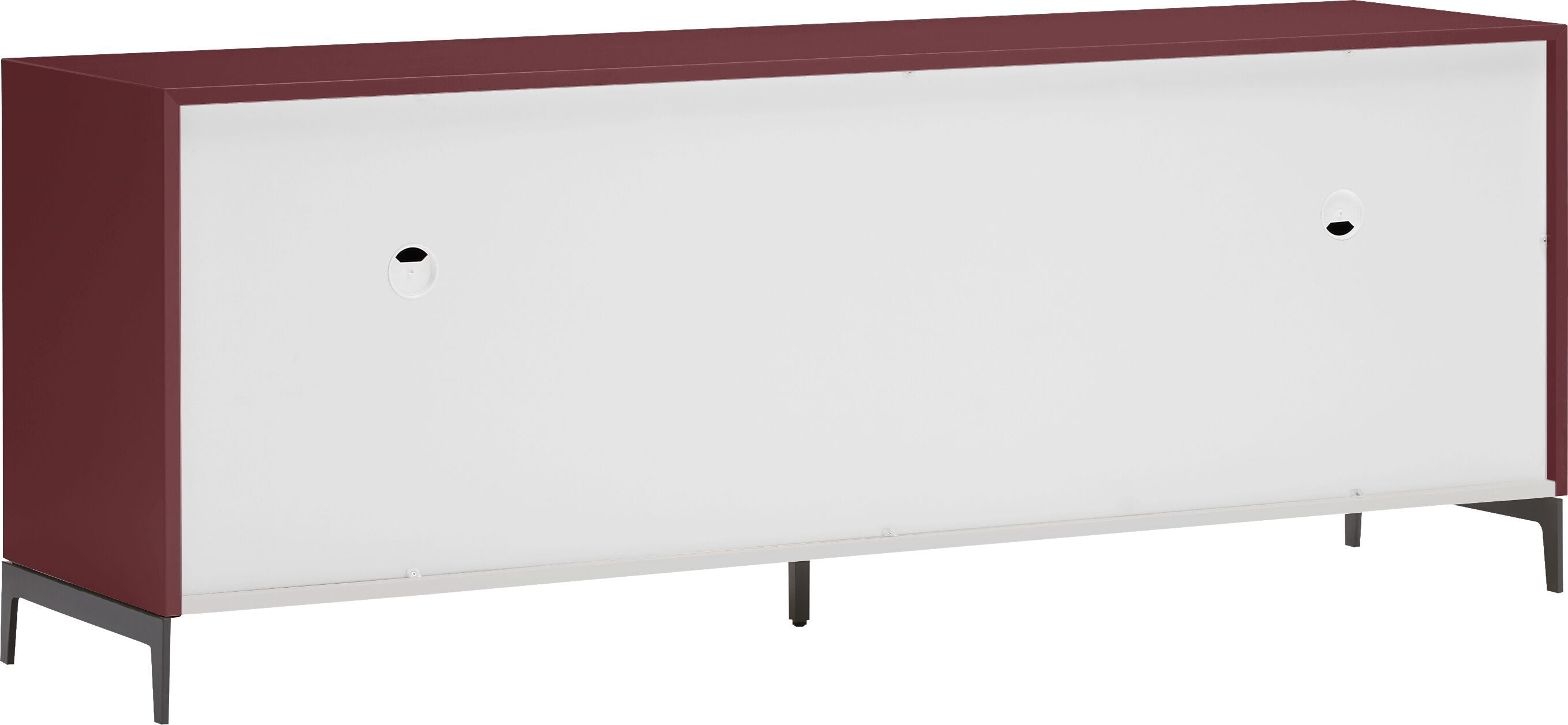 LUX Lowboard - Dunkelrot / B: 180.0 cm x T: 46.0 cm x H: 68.0 cm