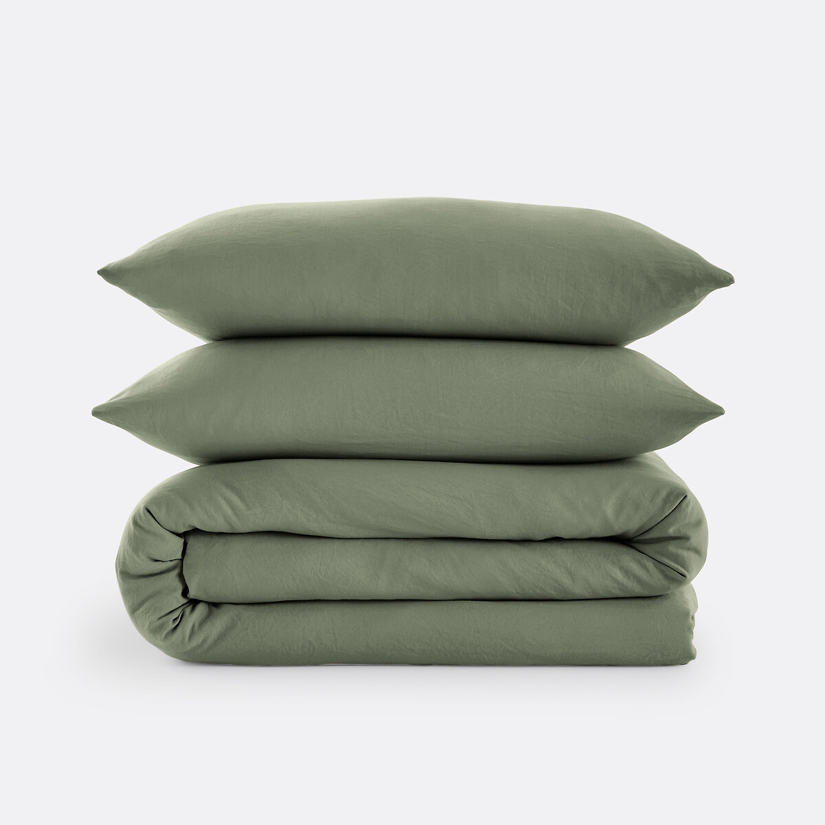 LA REDOUTE INTERIEURS<br>Conjunto de cama em microfibra lavada e poliéster reciclado