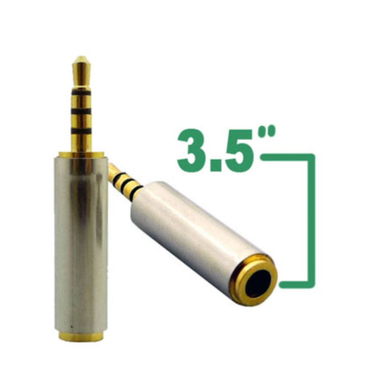 Audio Adapter 2.5mm Klinkestecker auf 3.5mm Klinke Buchse - Silber