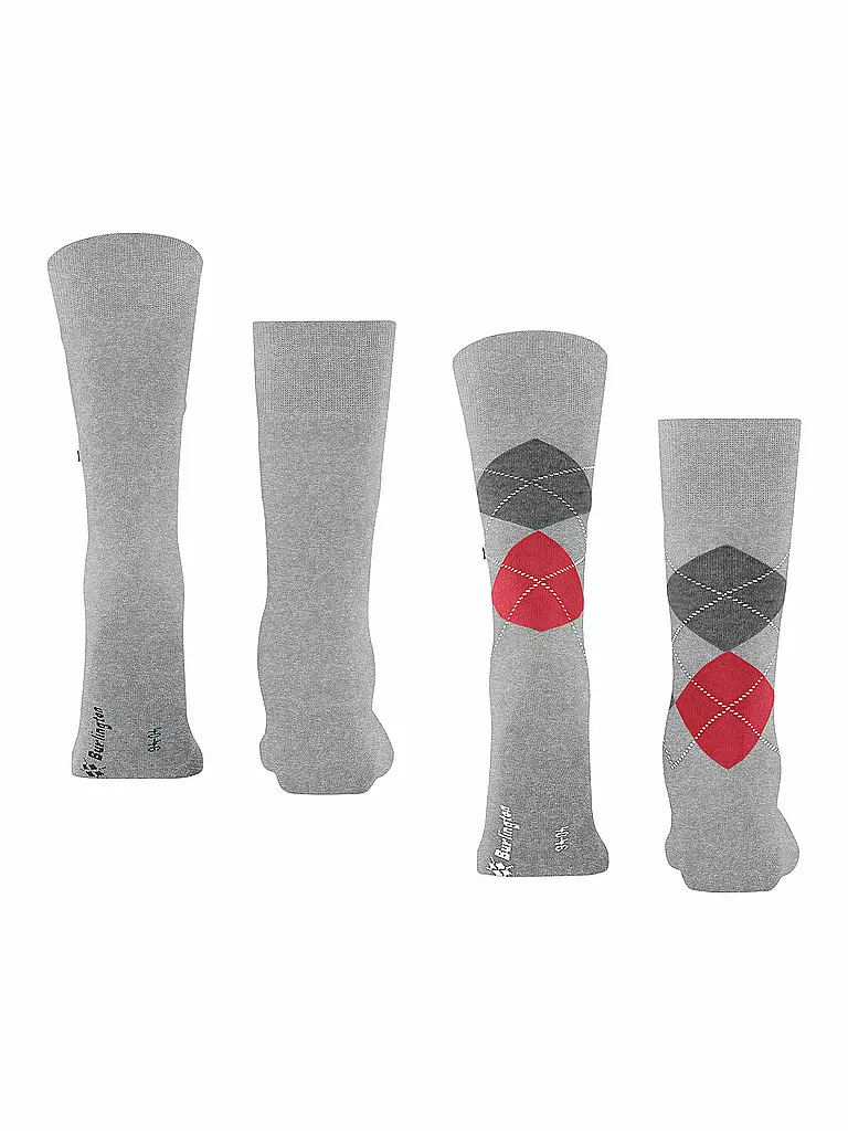 BURLINGTON Herren Socken EVERYDAY 2-er Pkg. 40-46 lt.  heather hellgrau