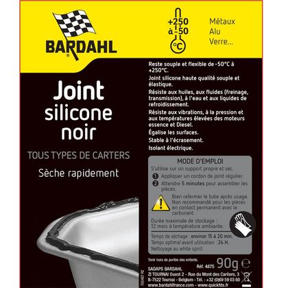 Colle Bardahl JOIN SILICONE NOIR 90GR Universel