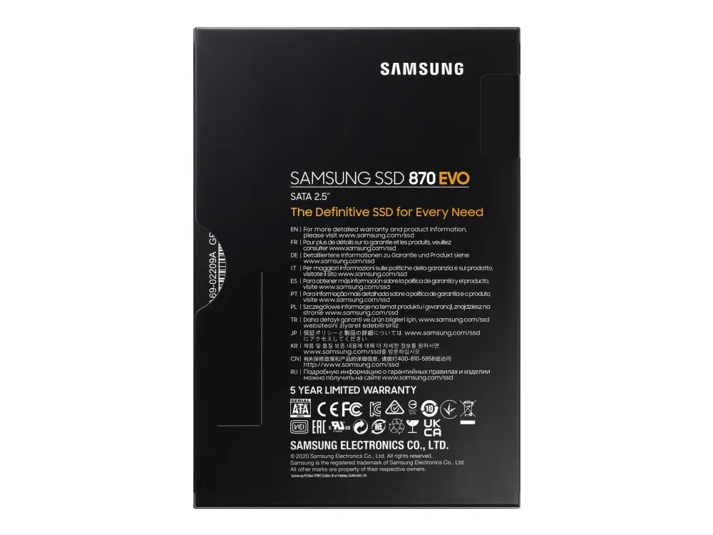 Samsung 870 EVO 2,5 Zoll SSD, SATA 6G - 2 TB
