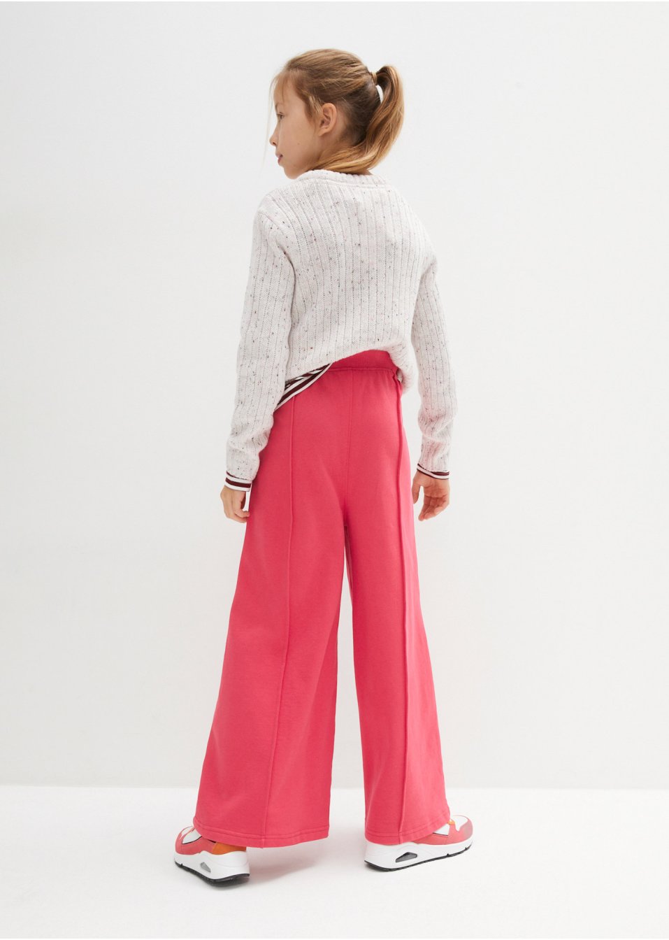 Pantalon sweat ample fille avec passepoil