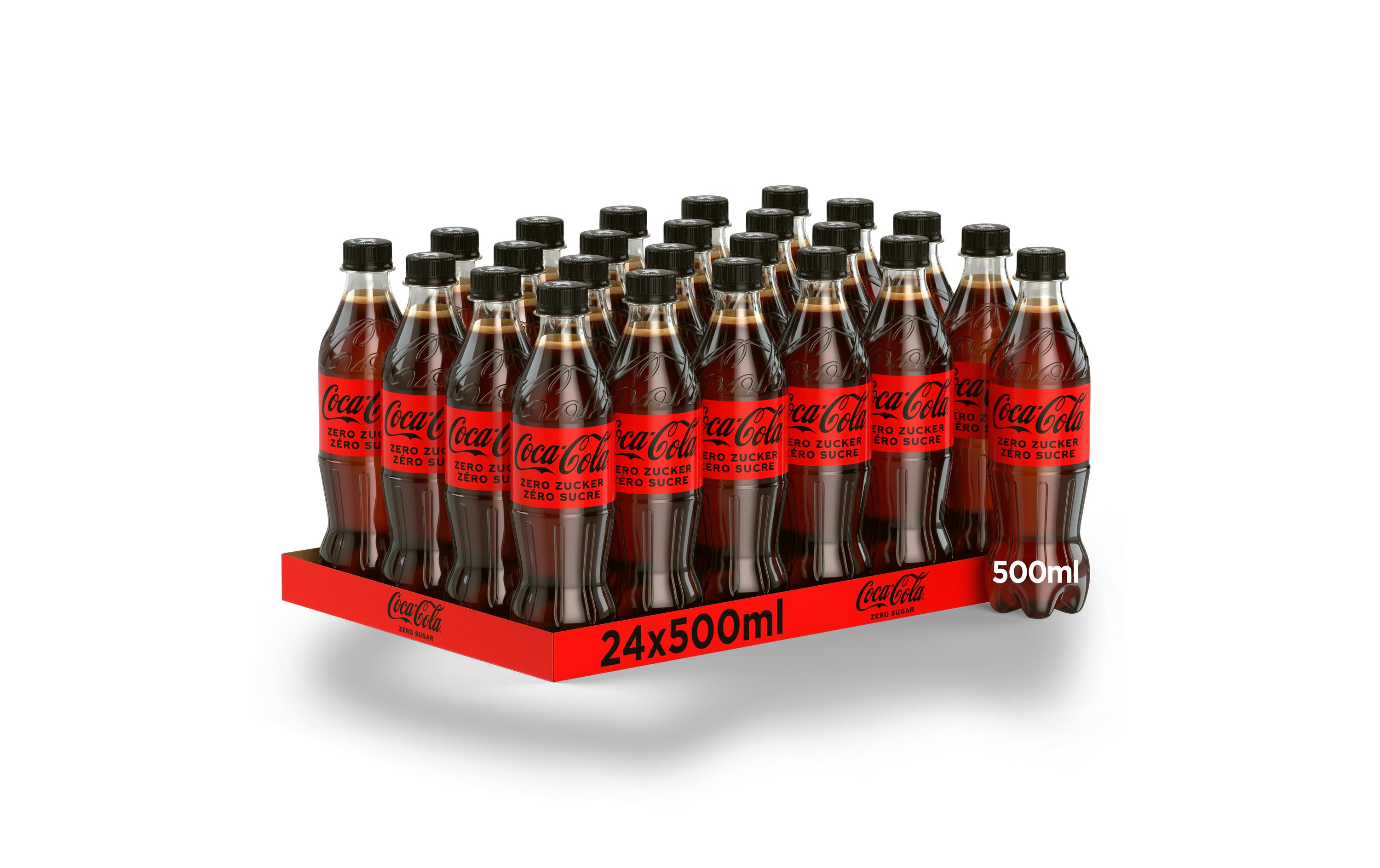 Soft-Drinks Zero 24 x 0.5 lZuckerfreies Erfrischungsgetränk mit Koffein und Kohlensäure